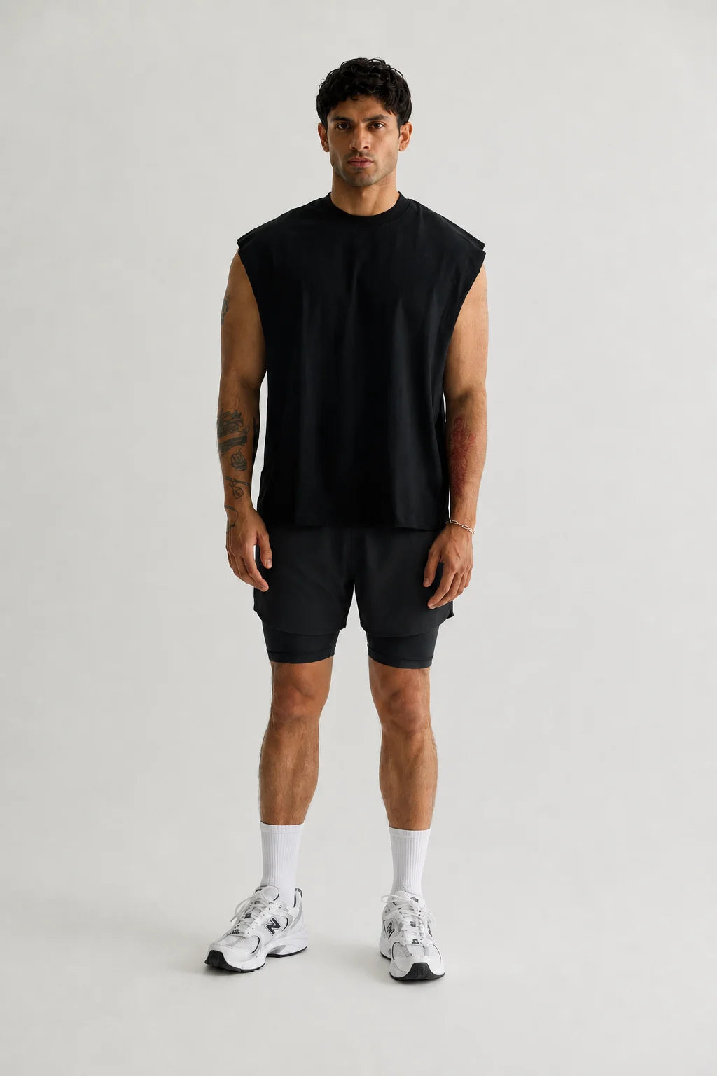 oversize relaxed fir tank top for workout