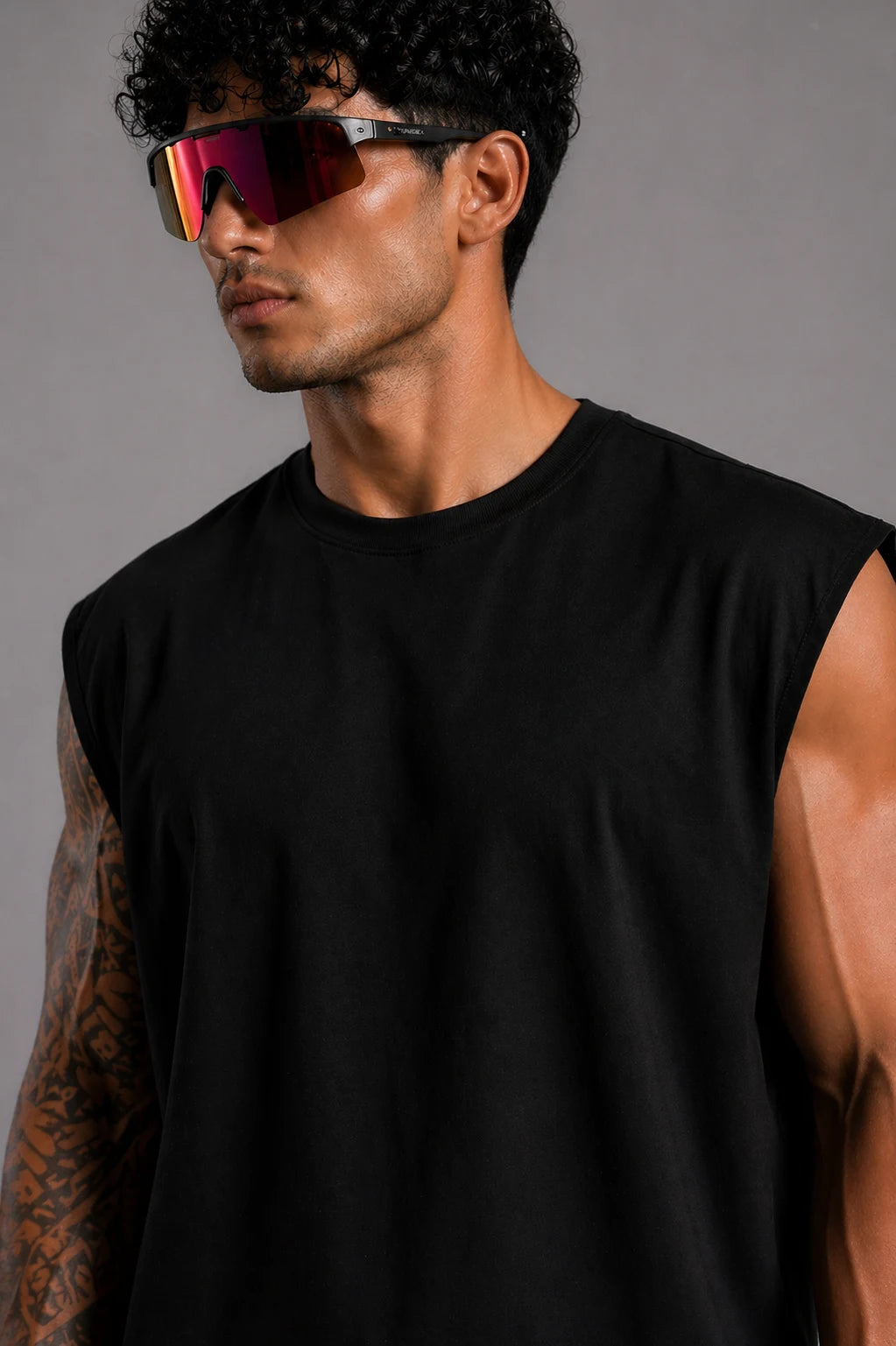 Athlete wearing Running Club training tank during outdoor running session